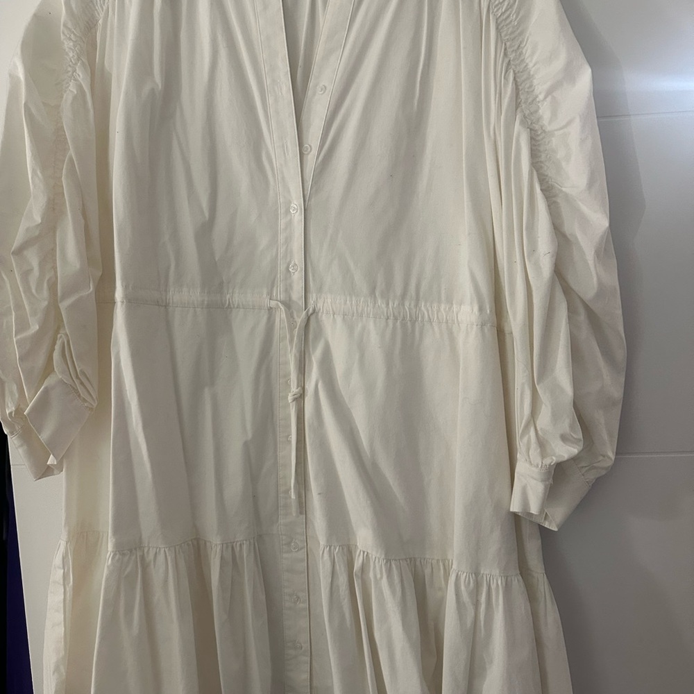 Astr Cream Blouse with Button Detail